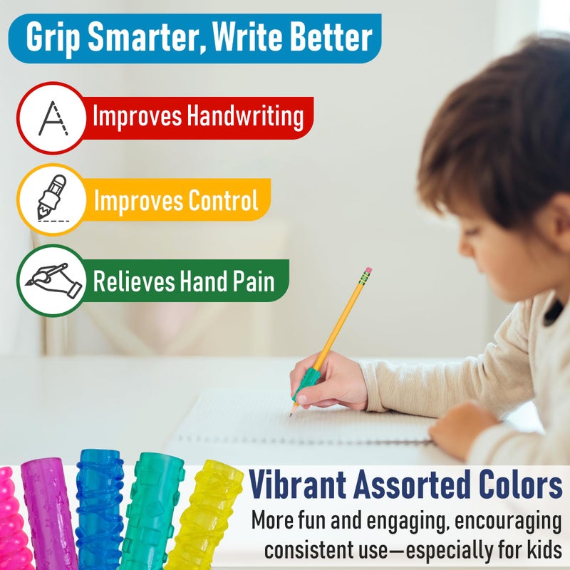 The Classics The Pencil Grip The Classics Extreme Pencil Grips, Ergonomic Writing Aid For Lefties And Righties, 1.3â€ Long, Assorted Colors, 12 Count - TPG-16512 - Image 4